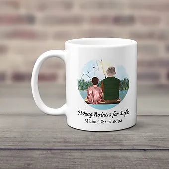 Personalized Fishing Partners for Life Coffee Mug