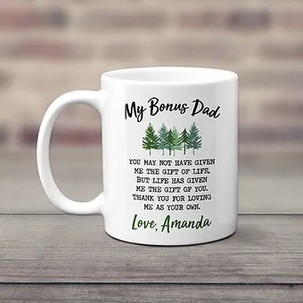 Personalized My Bonus Dad Mug