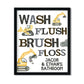 Personalized Wash Flush Brush Floss Construction Print