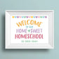 Personalized Home Sweet Homeschool Print