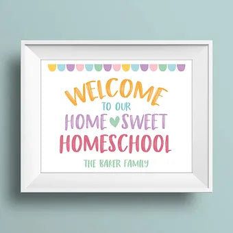 Personalized Home Sweet Homeschool Print