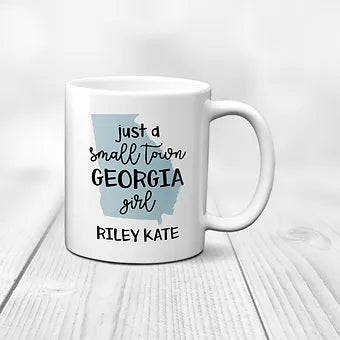 Small Town Girl Personalized State Mug
