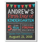 Personalized First Day of School Print