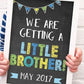 Getting A Little Brother Pregnancy Announcement Personalized Print