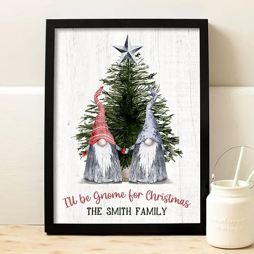 Personalized Gnome For Christmas Print