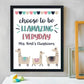 Personalized Llama Classroom Print