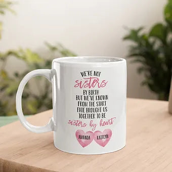 Sister By Hearts Personalized Mug
