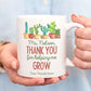 Thank You For Helping Me Grow Personalized Teacher Mug