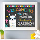 Teacher Personalized Llama Classroom Print