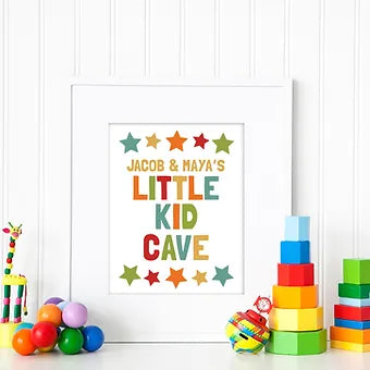 Personalized Little Kid Cave Print