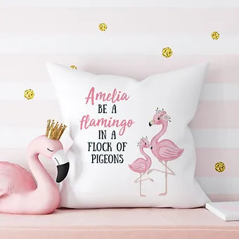 Personalized Be A Flamingo Pillow