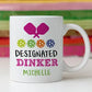 Personalized Pink Designated Dinker Pickleball Mug