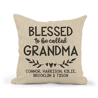 Personalized Blessed to be Called Grandma Pillow | Mother's Day Gift