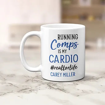 Personalized Running Comps Is My Cardio Realtor Mug