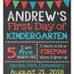 Personalized First Day of School Print