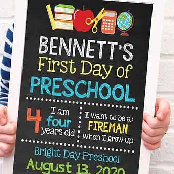 Personalized First Day Photo Print
