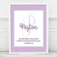 Personalized  Purple Prayer Monogram Print