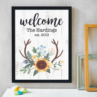 Personalized Rustic Welcome Print