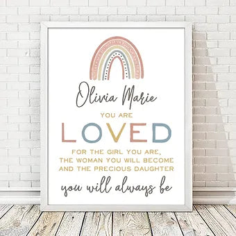 Personalized You Are Loved Print