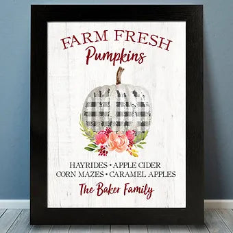 Farm Fresh Pumpkins Personalized Fall Print