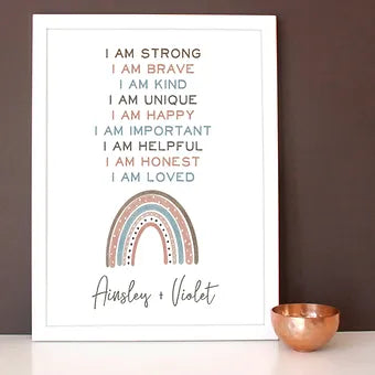 Personalized I Am Love Rainbow Print