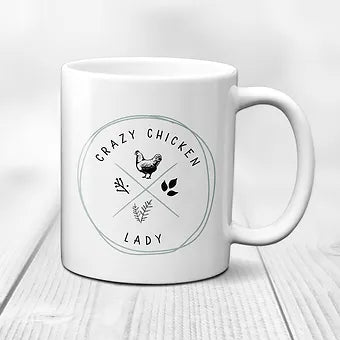 Chicken Lady Monogram Personalized Mug