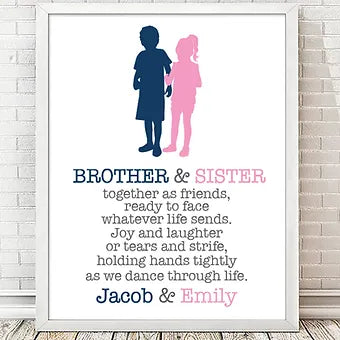 Personalized Brother & Sisters Print