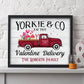 Yorkie Valentines Day Personalized Print