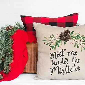 Personalized Meet Me Under The Mistletoe Pillow
