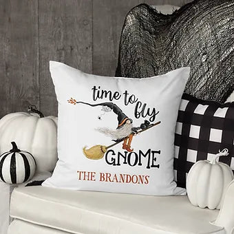 Personalized Gnome Halloween Pillow