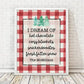 Personalized I Dream Of Plaid Christmas Print