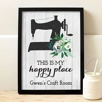 Craft Room Happy Place Personalized Print