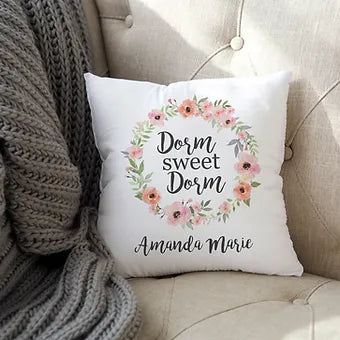 Personalized Dorm Sweet Dorm Pillow