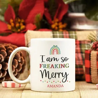 Personalized Freaking Merry Mug