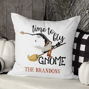 Personalized Gnome Halloween Pillow