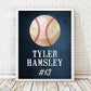 Personalized Baseball Print