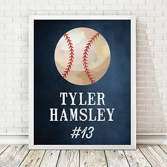 Personalized Baseball Print