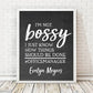 Personalized Bossy Office Manager Print