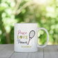 Personalized Peace Love Tennis Mug