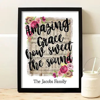 Personalized Amazing Grace How Sweet The Sound Print