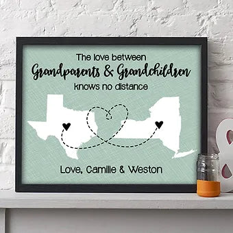 Two State Long Distance Grandparents Print