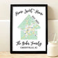 Personalized Home Sweet Home Map Print