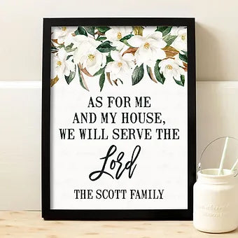 My House Will Serve The Lord Personalized Print