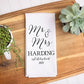 Personalized Mr. and Mrs. Towel