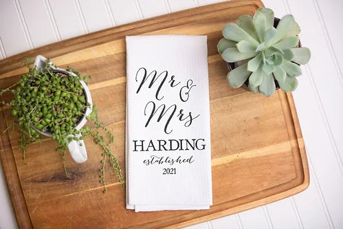 Personalized Mr. and Mrs. Towel