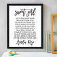 Personalized Sweet Girl Print