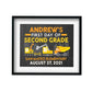 Personalized Construction First Day of School Horizontal Print