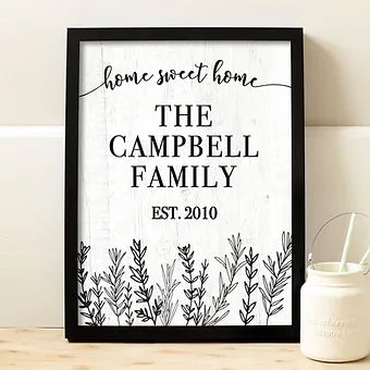 Personalized Home Sweet Home Print