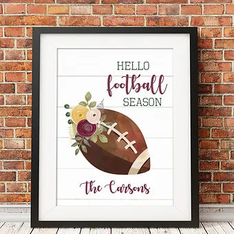 Hello Football Season Fall Print