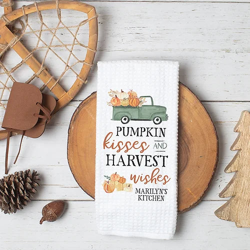 Personalized Harvest Wishes Fall Towel